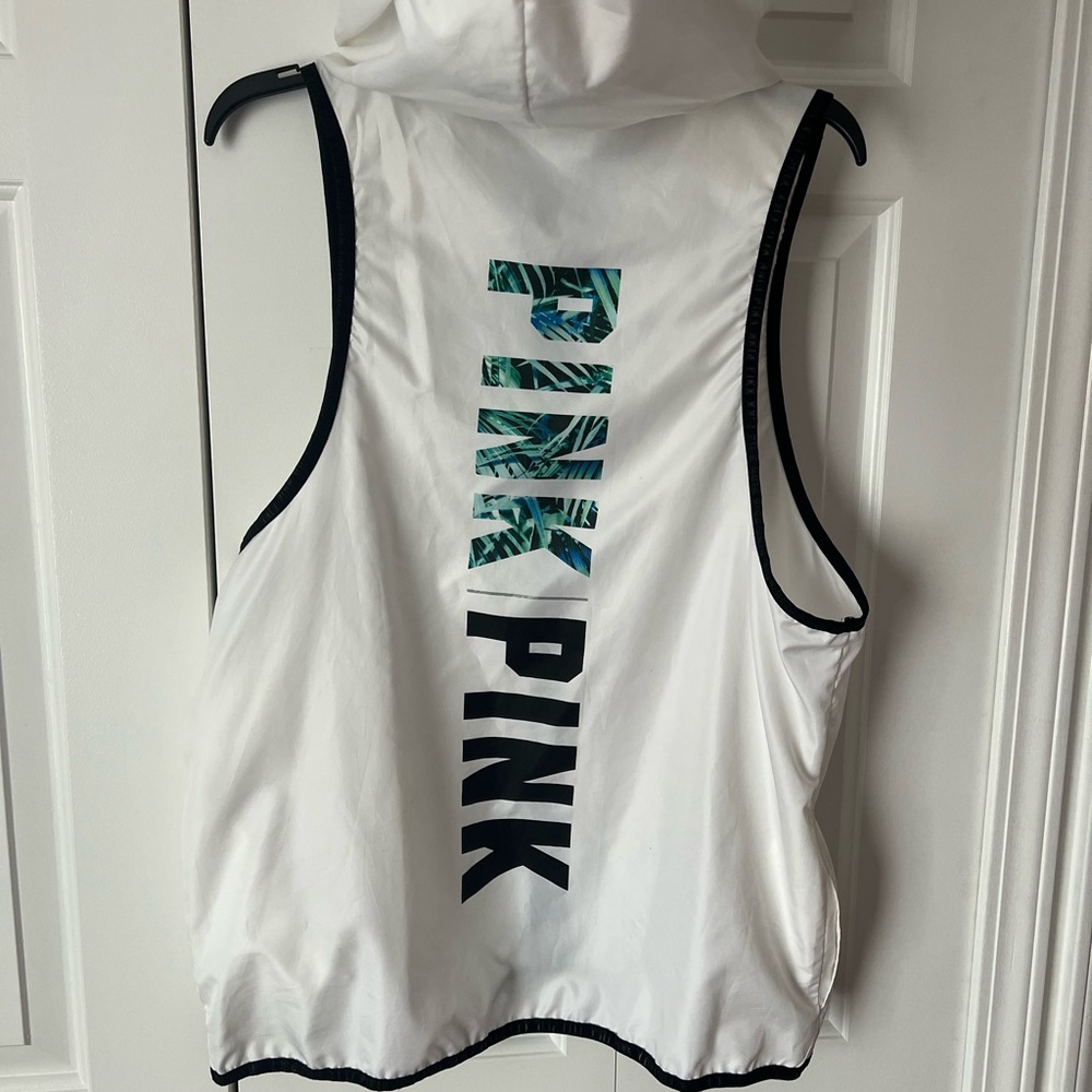 Victoria Secret Pink summer white vest. Gently used M/L size